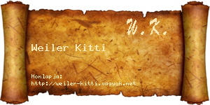 Weiler Kitti névjegykártya
